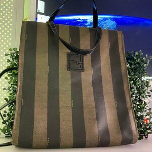 Fendi Pequin Tote Hand Bag PVC Leather - great condition.